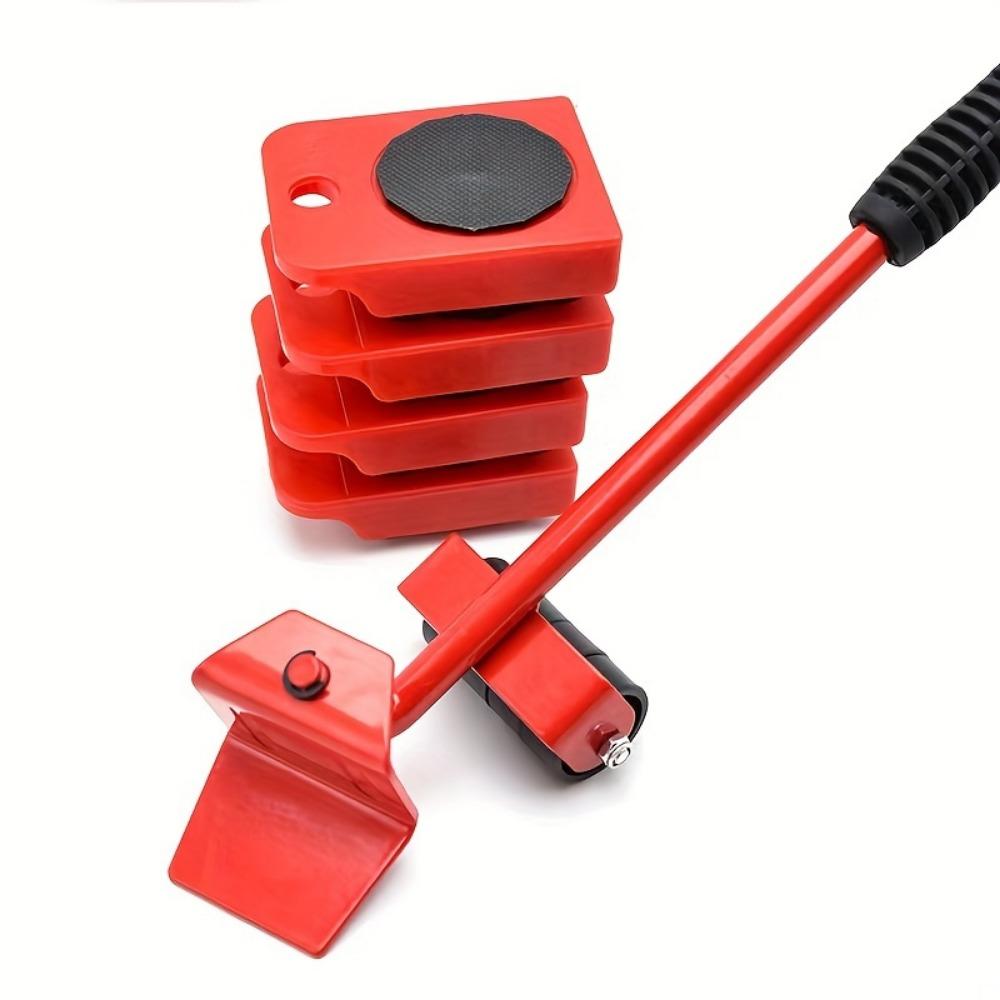 Комплект для подъема мебели из 5 предметов — легко перемещаемый и скользящий инструмент с вращающимися на 360° накладками, идеально подходит для перепланировки жилых помещений