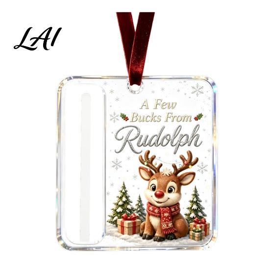 Festive Hanging Cash Holder Personalized Christmas Ornament Custom Acrylic Money Clip for Holiday Gift Display Tree Decorations Unique Keepsake