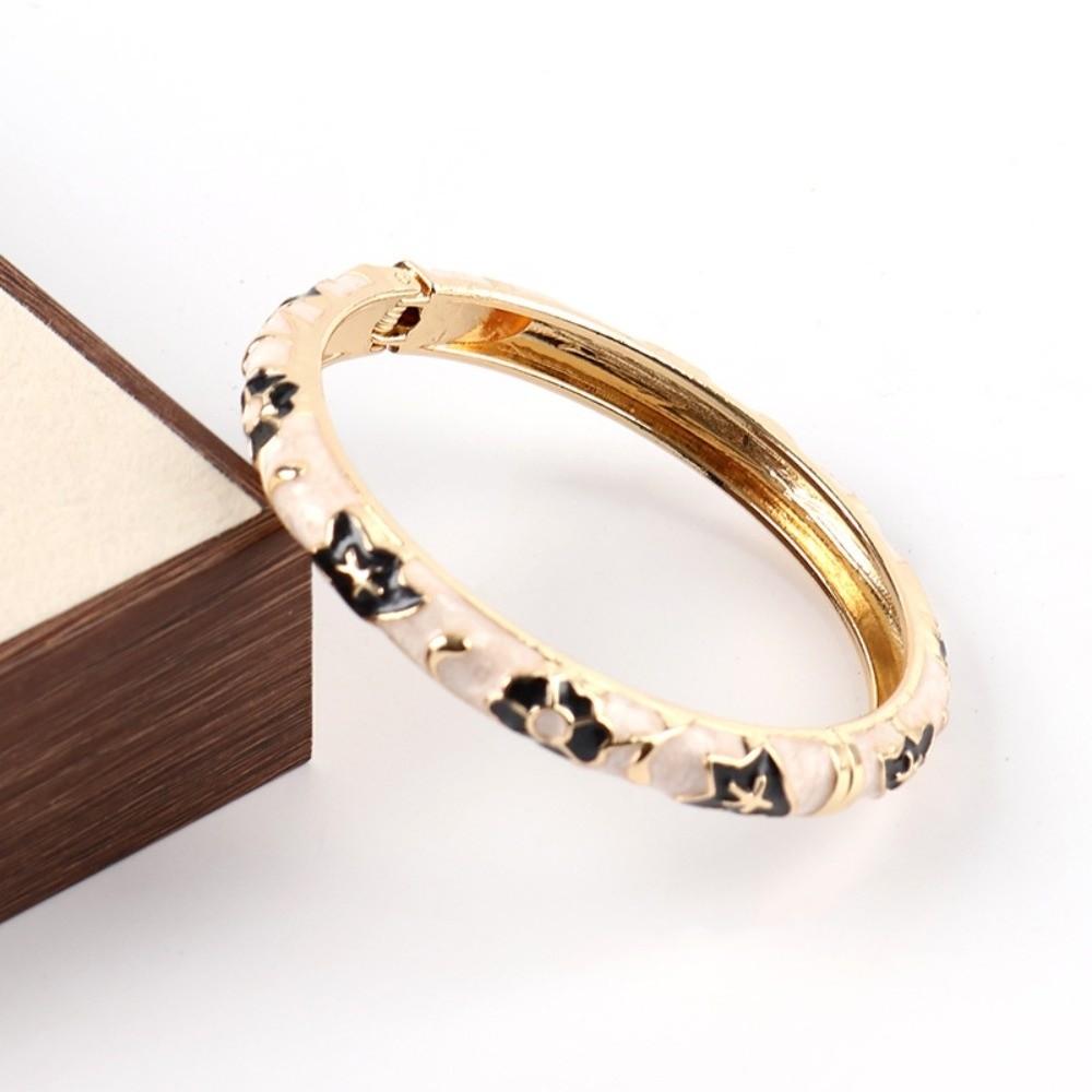 Enamel Vintage Cloisonne Bangle Traditional Women's Hand Bracelet Flower Bangle Ladies