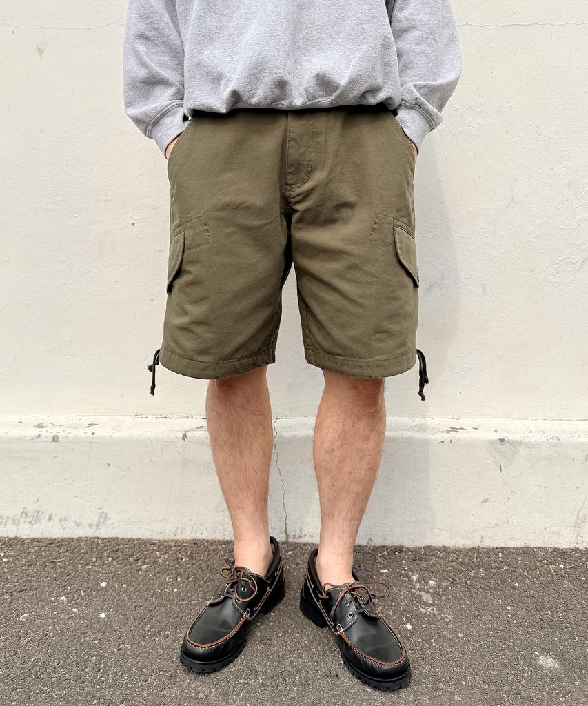 YOUNEEDGARMENTS Oxford Surplus Cargo Shorts (Olive)