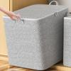 Folding Storage Basket Linen Storage Fabric Wardrobe Office Bedroom Closet Toys Laundry Basket With Handle