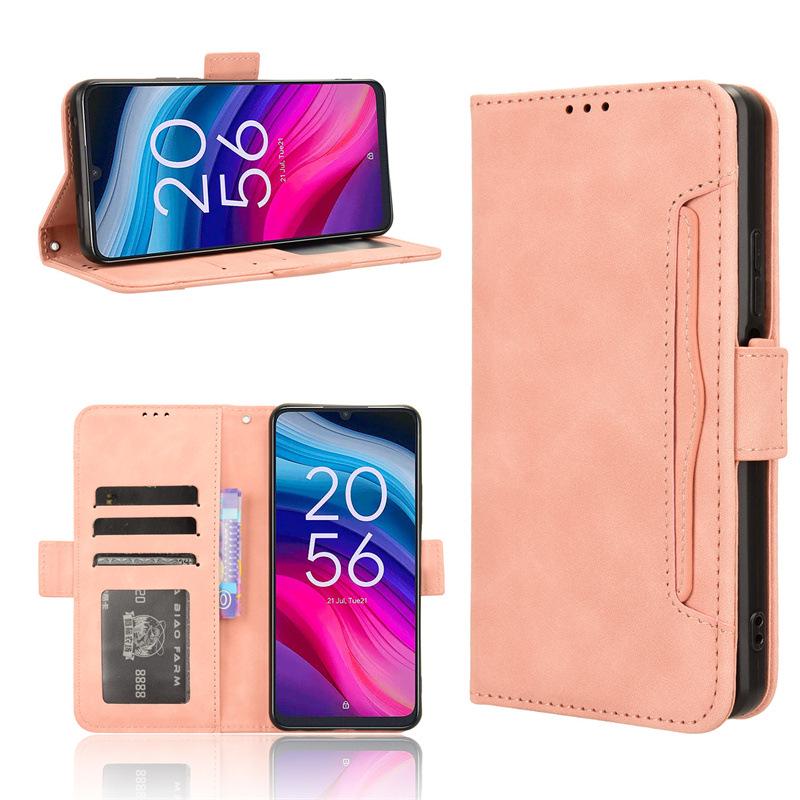 Кожаный чехол-книжка TCL 50SE с отделениями для карт для TCL 505 4G/XE.