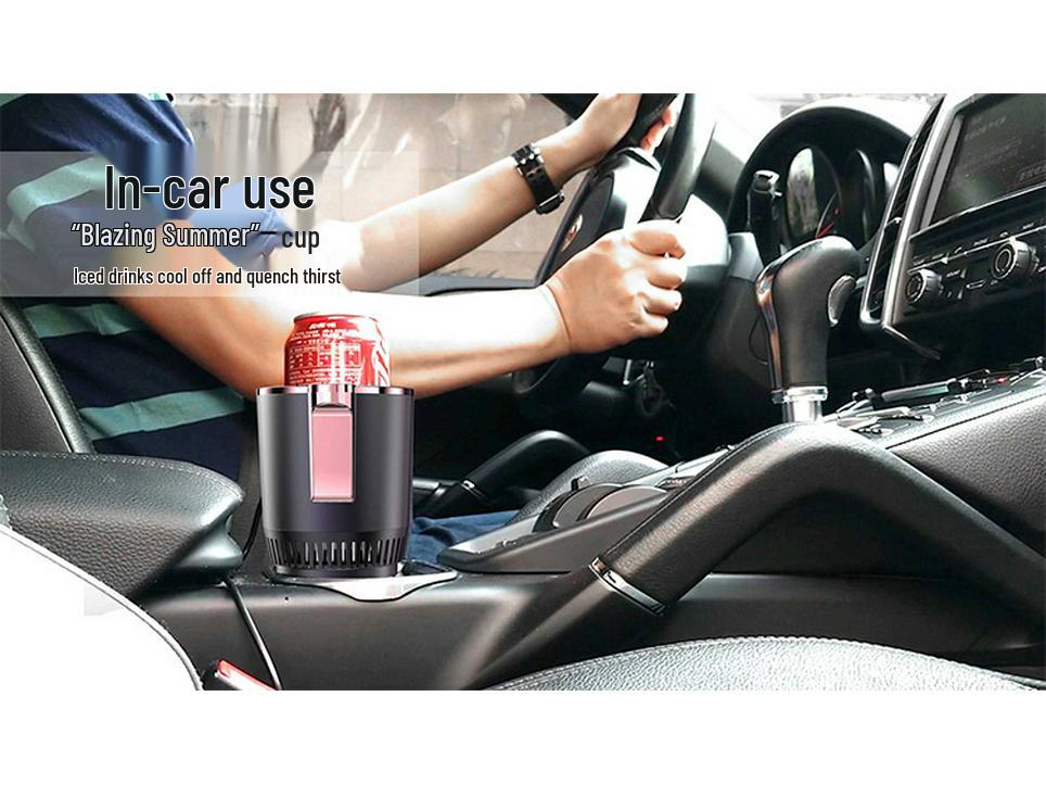 Портативный автомобильный стакан для нагрева и охлаждения: Компактный холодильник для горячих/холодных чашек для дома и автомобиля
