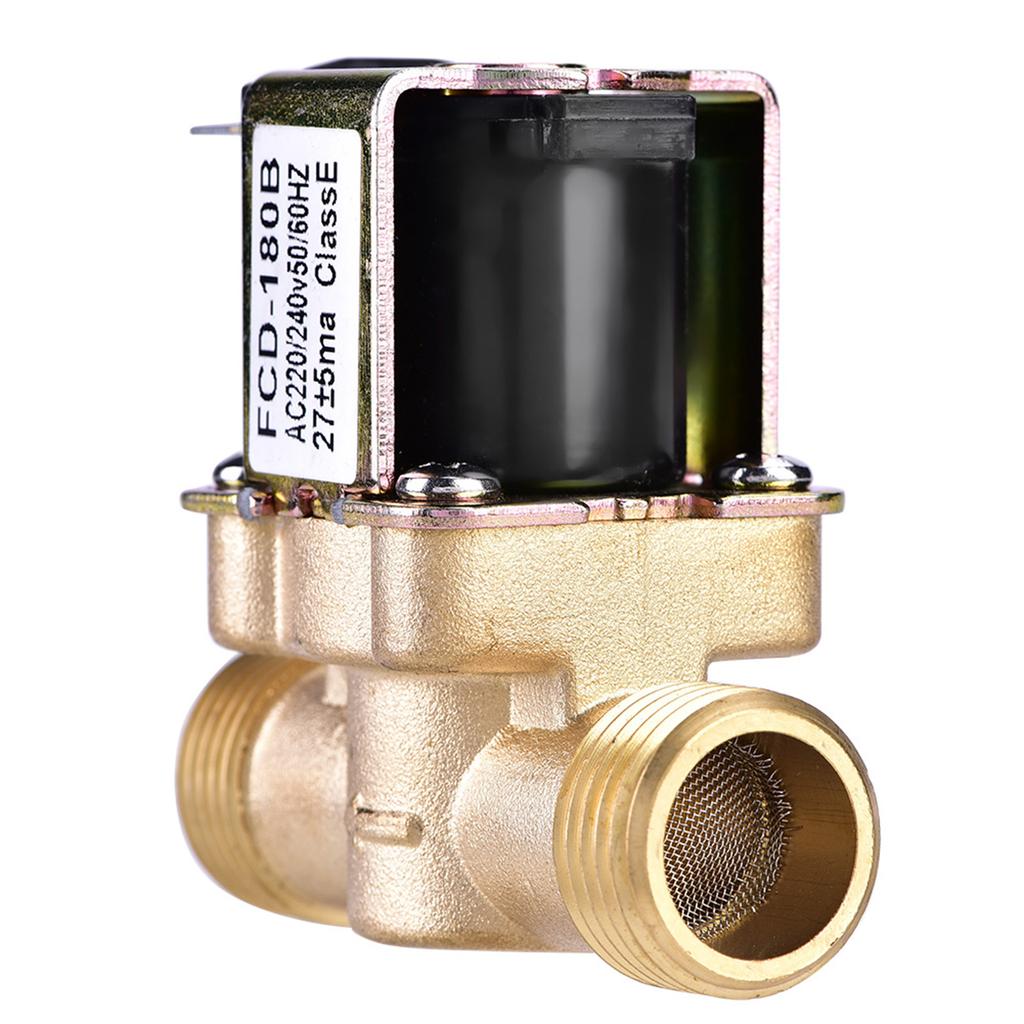 1 2 AC 220V Normally Closed Brass Electric Solenoid Magnetic Valve For Water Control