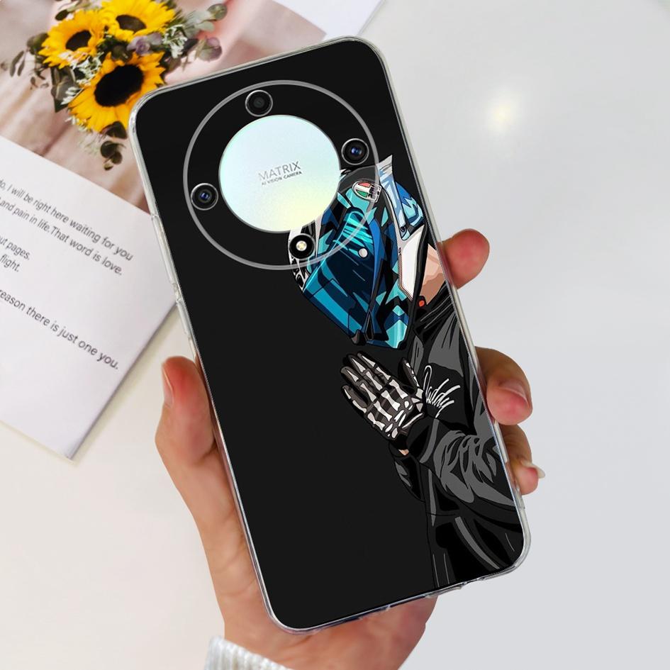 Чехол для Honor X9b 5G ALI-NX1 Популярный Цветок Мягкий Прозрачный Силиконовый TPU Чехол для Honor X9a RMO-NX1 HonorX9 ANY-NX1 Ударопрочный Funda