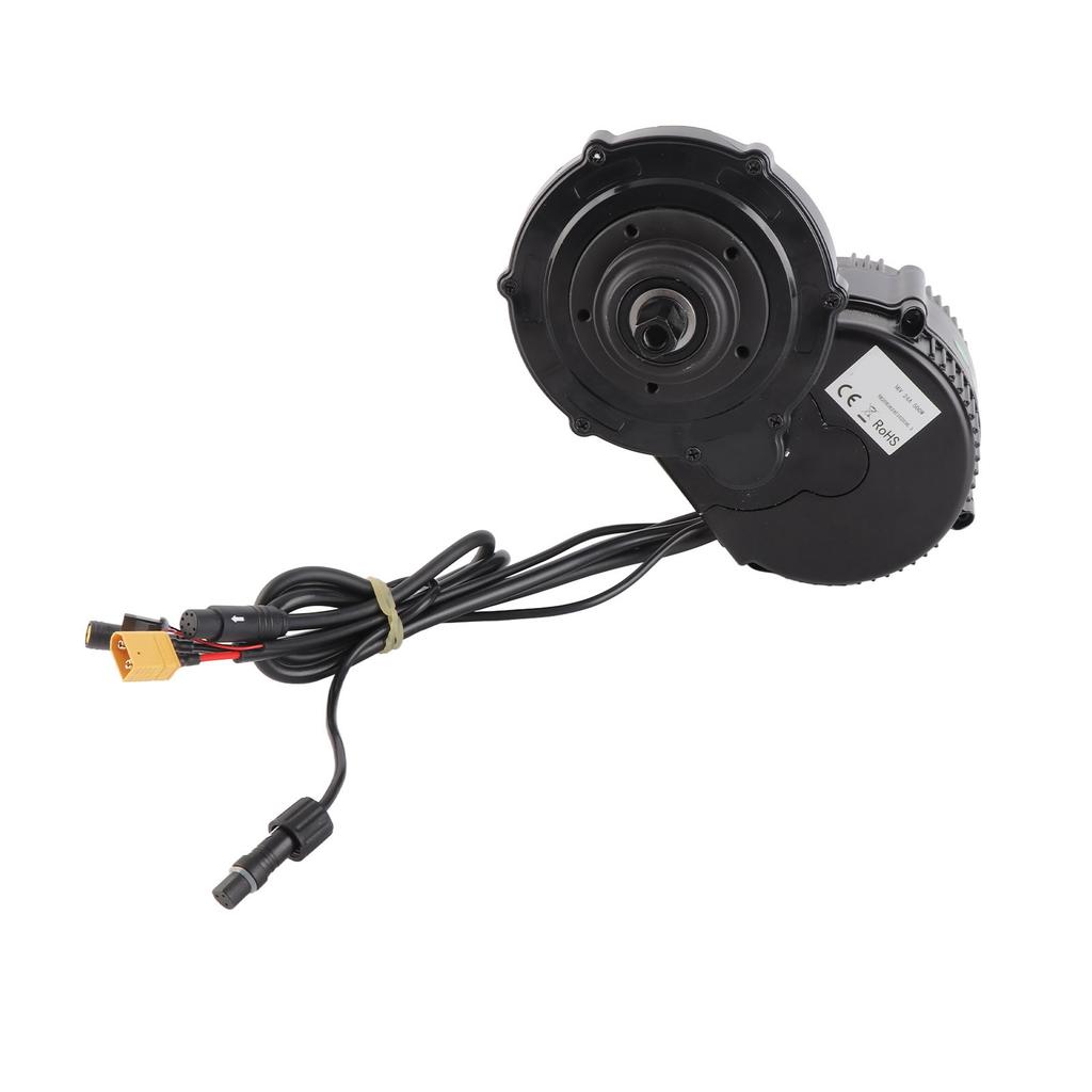 36V 500W Electric Bike Mid Mount Motor Conversion Kit with C961 Black and White Horizontal Panel