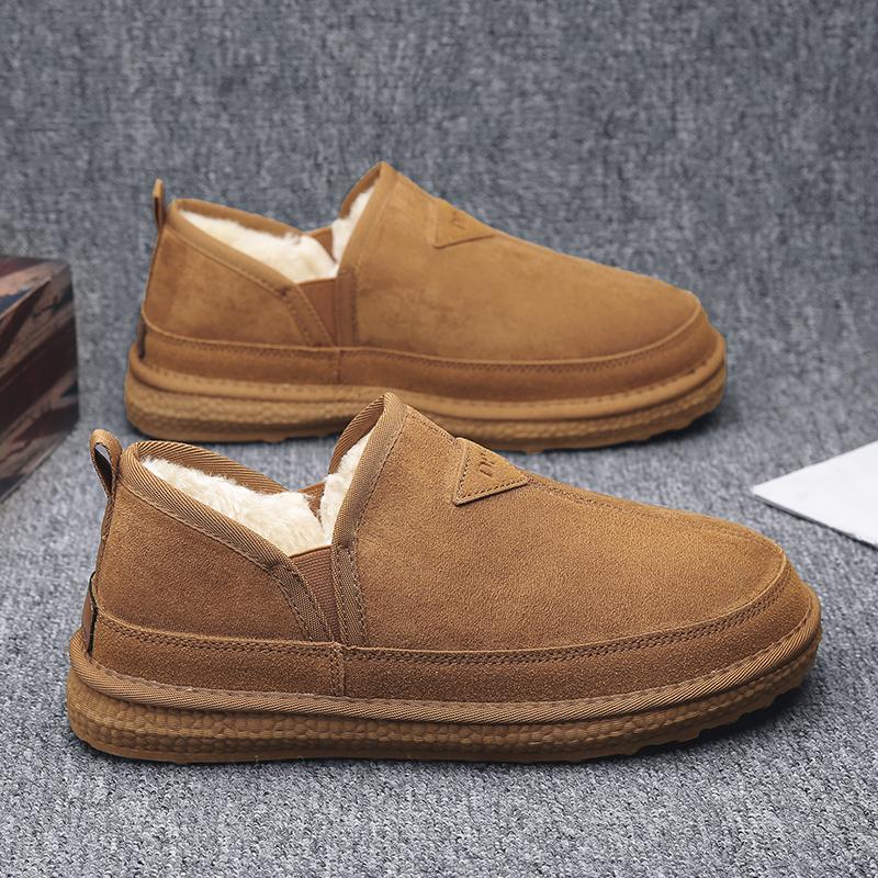 Модные мужские кроссовки Plus Velvet Нескользящие Износостойкие Водонепроницаемые Сохраняют Тепло Удобные Модные Универсальные Платформа Уличные Круглый Носок
