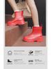 Korean Women's Waterproof, Non-Slip Rain Boots with Warm Cotton Lining & Thick Soles for Outdoor Camping