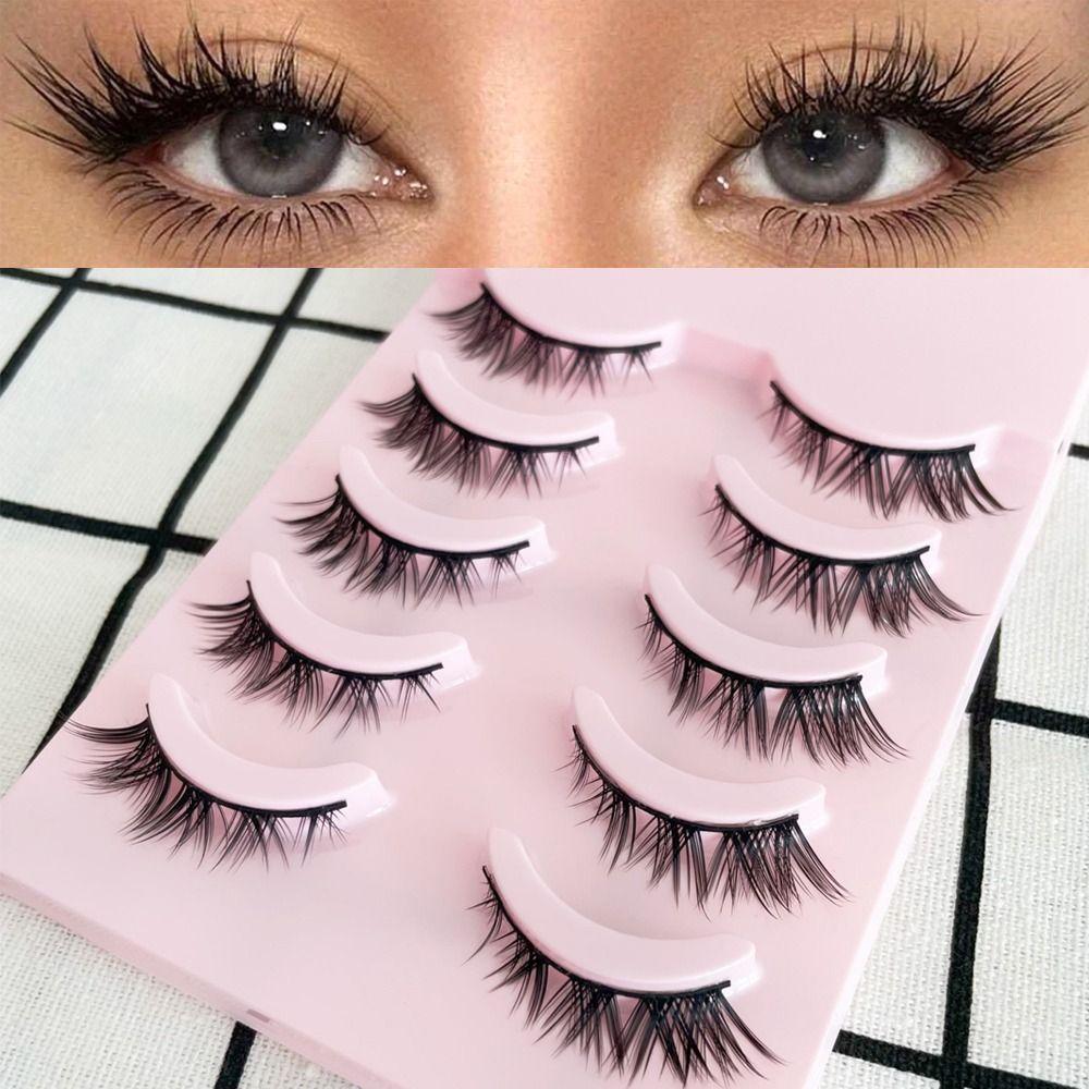 Handmade False Eyelashes Wispy Fluffy 3D Messy Fake Lashes Eye Makeup Tools