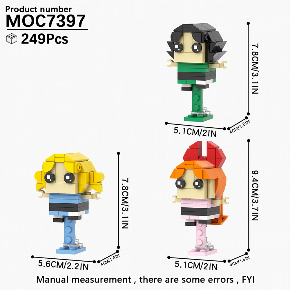 MOOXI MOC Anime Brickheadz Cartoon Figures Robot Animal Building Blocks Toys For Children Adult Friends Gift 3D Medol Kit Bricks
