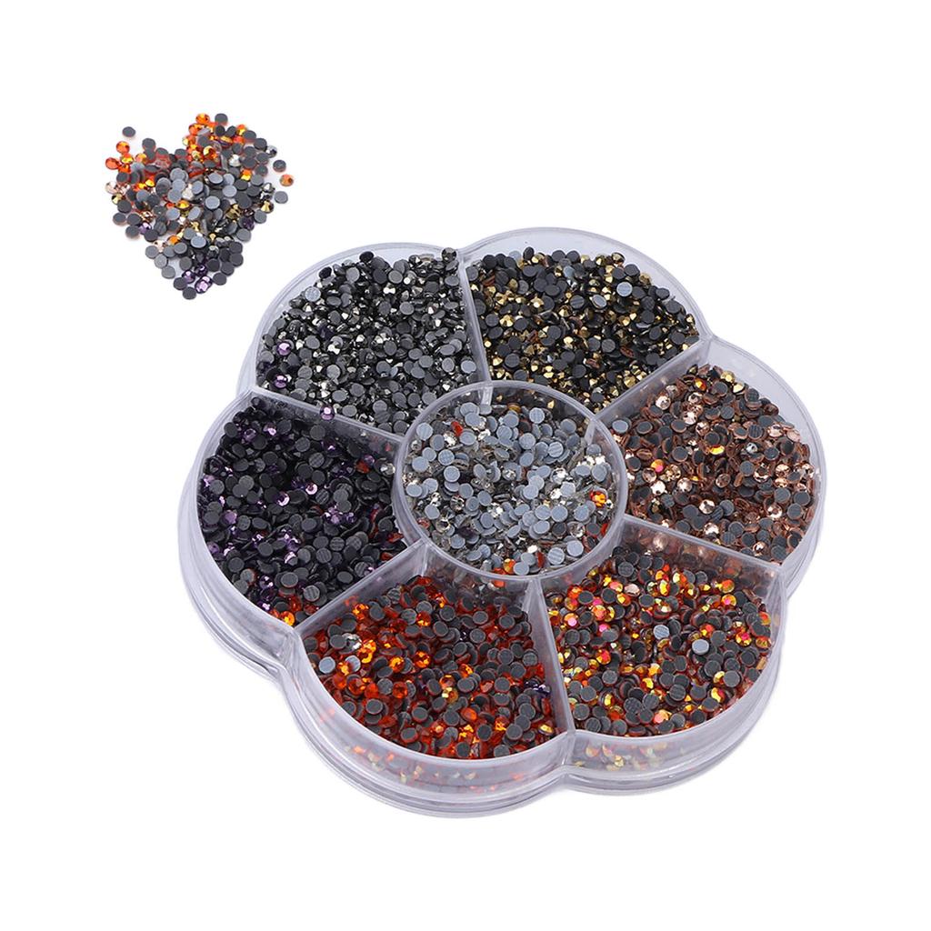 10080Pcs Flat Back Rhinestones Dazzling Colorful DIY Sturdy Iridescent Rhinestones Round Beads for Manicure Makeup607 3