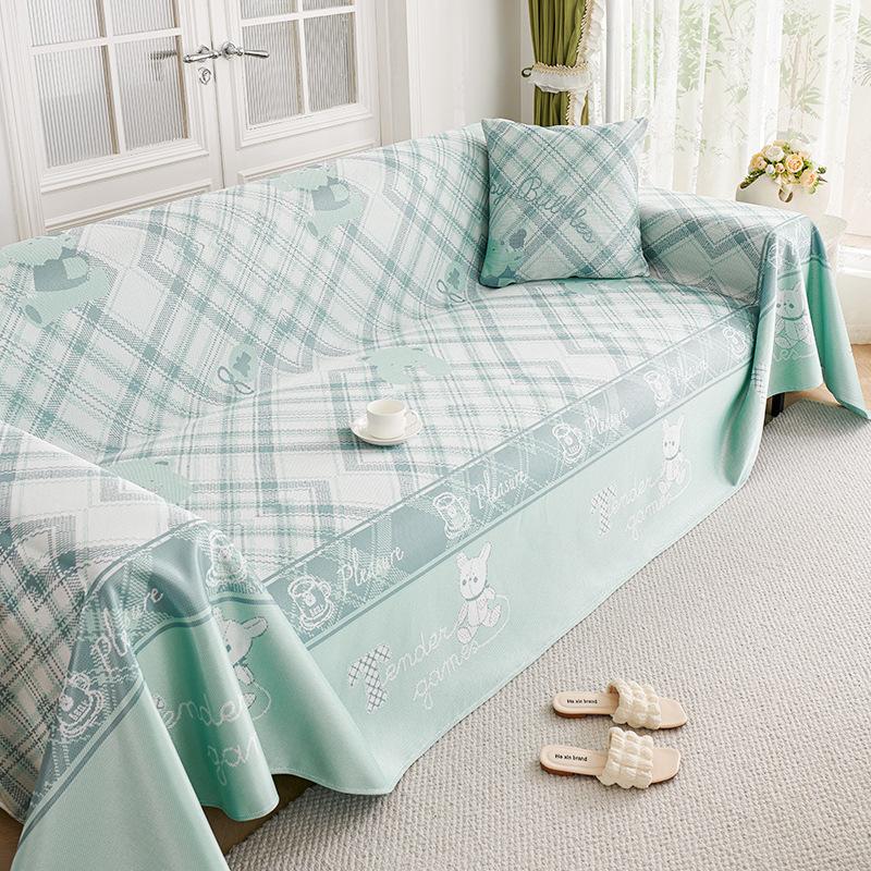 Летний прохладный ледяной шелковый диванный полотенце все включено чехол для дивана пылезащитный чехол для гостиной цельный диванный чехол ткань подушка