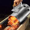 Charcoal Chimneys Starter Extra Large Capacity Small Chimneys with Wooden Handle for Charcoal Grill And BBQ