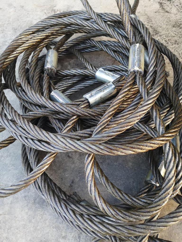 Стропы из стального канатного троса, сплетенные вручную, Буксировочный трос с петлей для подъема и кранов, Доступны в размерах 10/12/14/16/18 мм