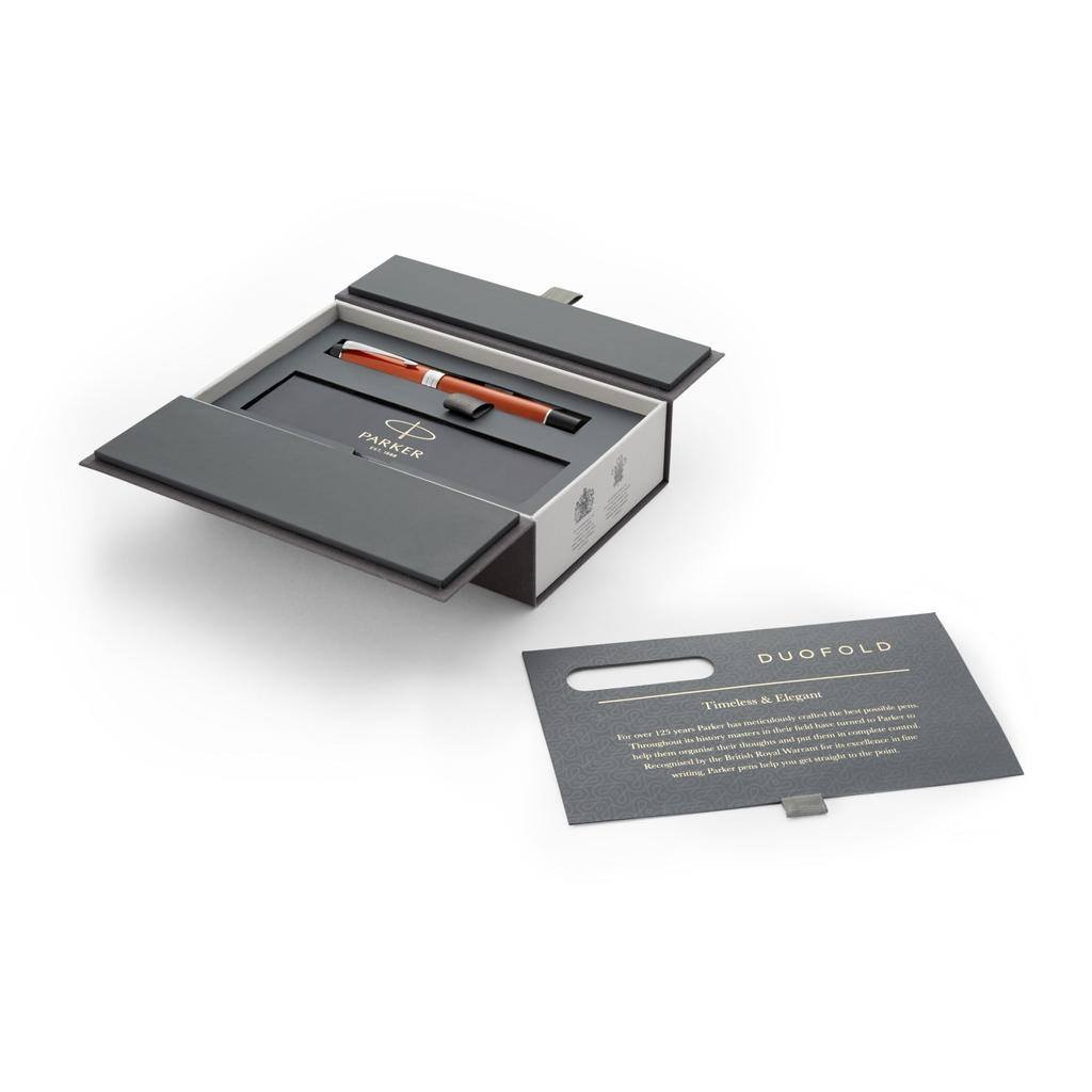 Parker Fountain Pen Duofold Classic Big Red CT Fine Point 18K Gold Nib Gift Box Genuine Import 1931375