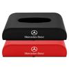IJZN6 1PC PU Leather Car Tissue Box Hanging Ford Badge Paper Towel Bag Storage Stickers For Mercedes Benz A B C E S AMG CLA CLK GLA