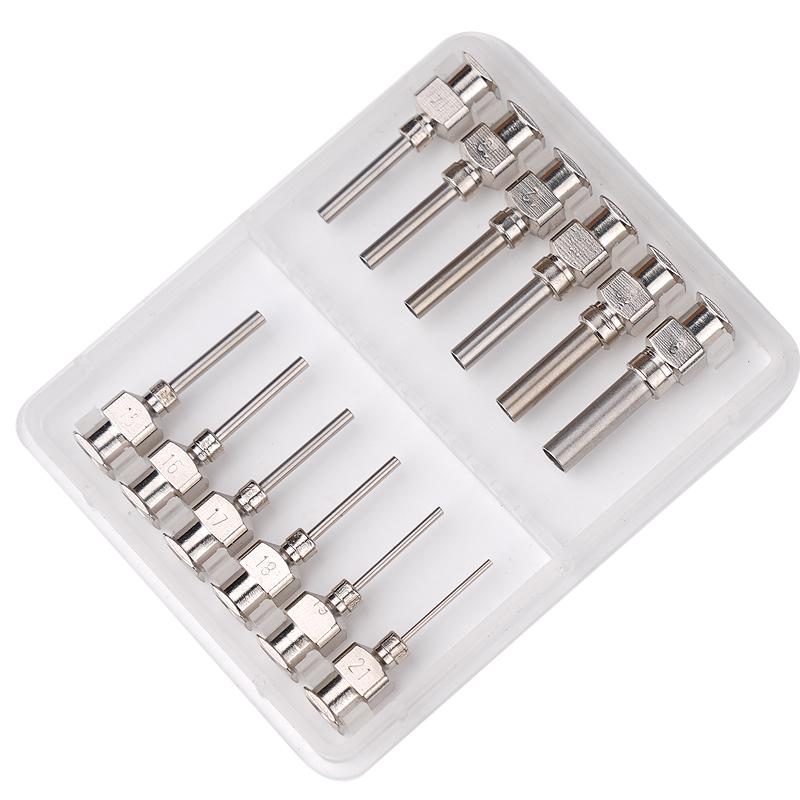12PCS 1/2 Inch Dispensing Needle Stainless Steel 8G To 30G Blunt Tip Needle Injection Needle For High Temperature Hand Tool