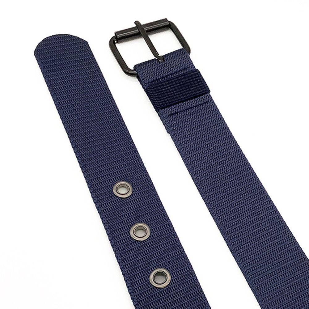 Vintage Casual Nylon Canvas Braided Belt Pin Buckle Waistband Weave Waist Band Ladies Dress Strap