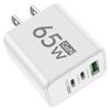 65 Вт GaN USB зарядное устройство для телефона Type C быстрая зарядка 3 порта телефонный адаптер для iPhone 15 Samsung Xiaomi EU/US вилка настенное зарядное устройство