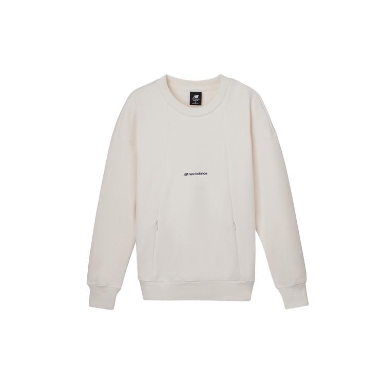 (WMNS) New Balance Classic Logo Print Sweatshirt Asia Sizing 'White Purple' Women's AWT04308-PLW