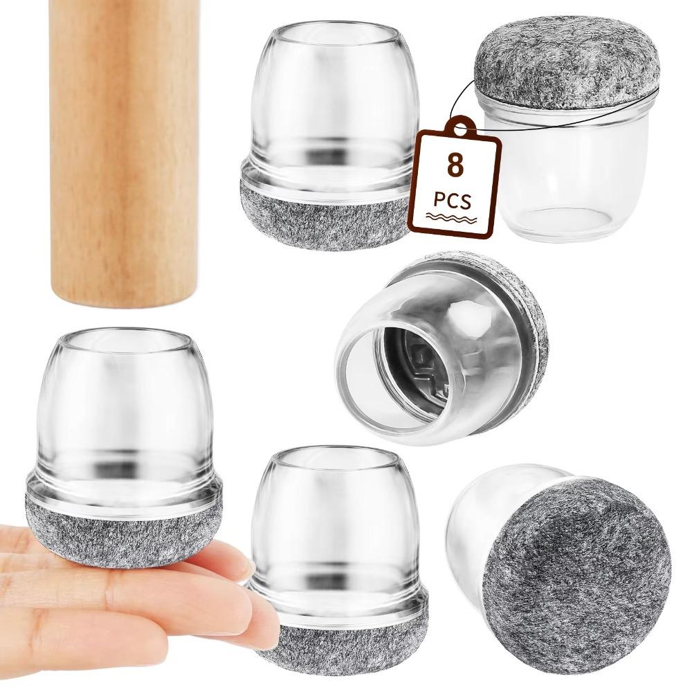 8pcs Felt Bottom Furniture Floor Feet Cup Thick Chair Leg Caps Decor Furniture Table Leg Pad Home