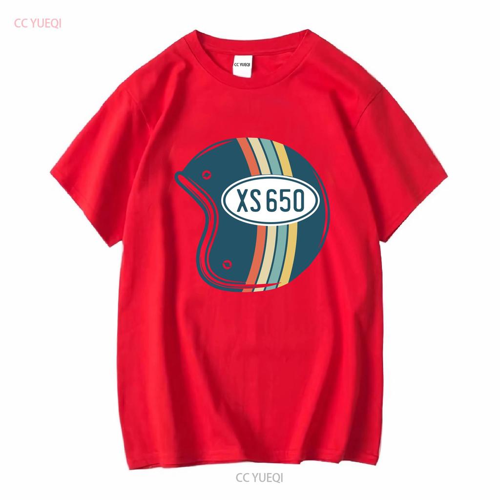 XS650 Retro Old Style HelmeT T Shirt XS 650 Cafe Racer Vintage Look long or short sleeves vintage Washed Unisex Comfortable