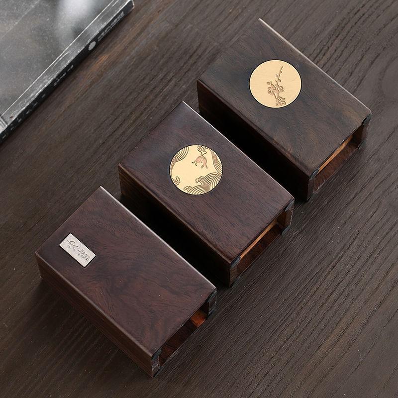 Black Ebony Wood Tea Ceremony Set With Carved Design Six Tools Gongfu Brewing