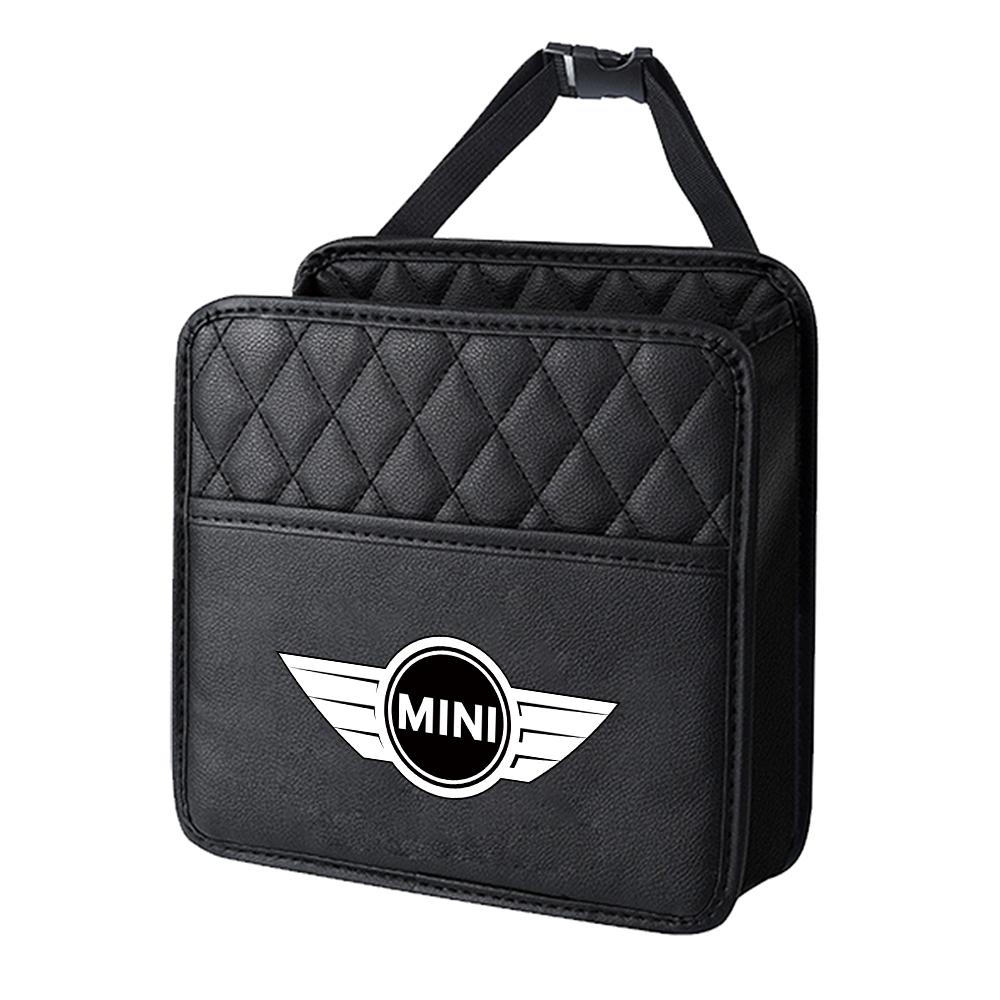 Foldable Car Logo Seat Back Hanging Storage Bag Organizer Case Accessories For MINI Cooper JCW WORKS R55 R56 F55 F56 R57 R58 R59 hsgql22