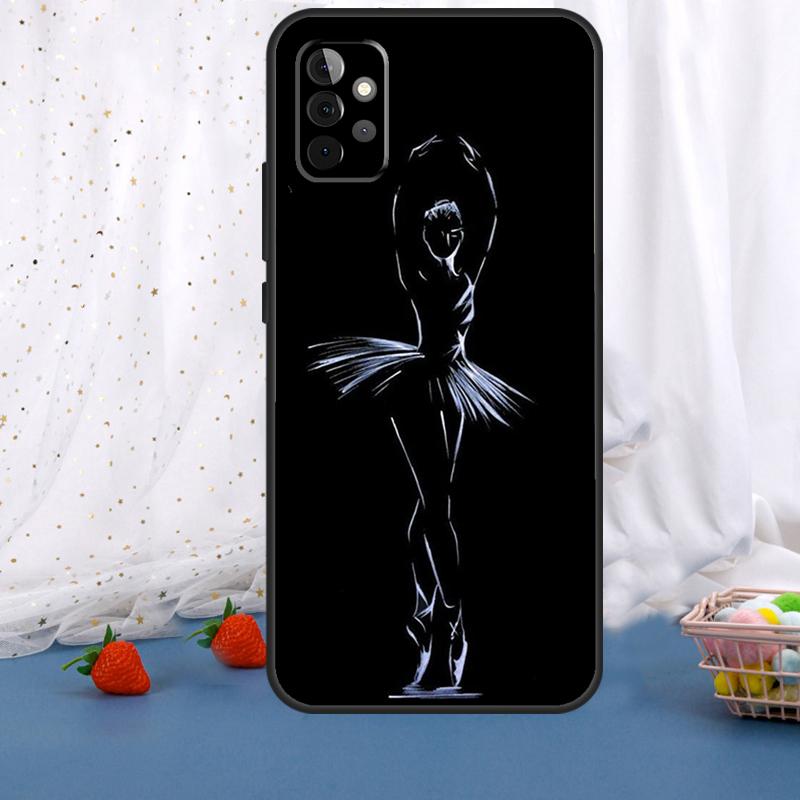 Чехол для Samsung Galaxy A55 A35 A05 A52 A32 A22 A54 A14 A16 A26 A36 A56 A06 A15 A53 A33 A13 с изображением балерины