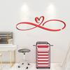 Wall Sticker Self-adhesive Gloss Acrylic 3D Love Shape Romantic Mirror Decal for Valentines Day
