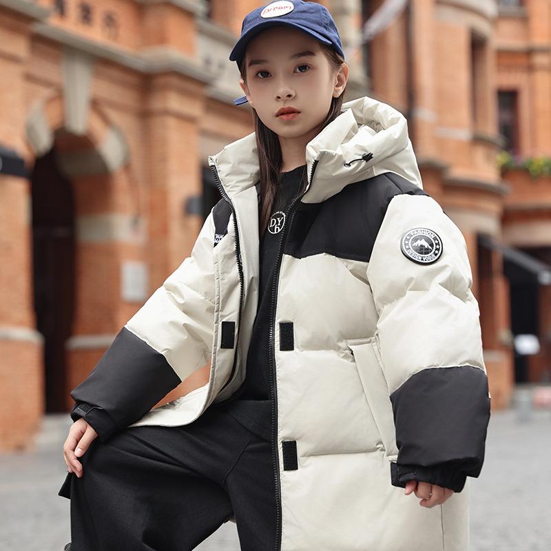 Boys and Girls Down Jacket Mid-length Thick Winter Warm Stylish Coat