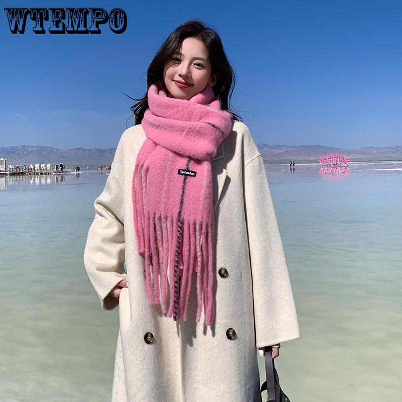 Women's Scarves with Tassel Men's and Women's Autumn and Winter Temperament Scarves