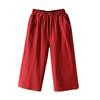 Summer Women's Korean-Style High-Waist Wide-Leg Pants - Cotton & Linen, Loose Fit, Lightweight, 2023 Edition
