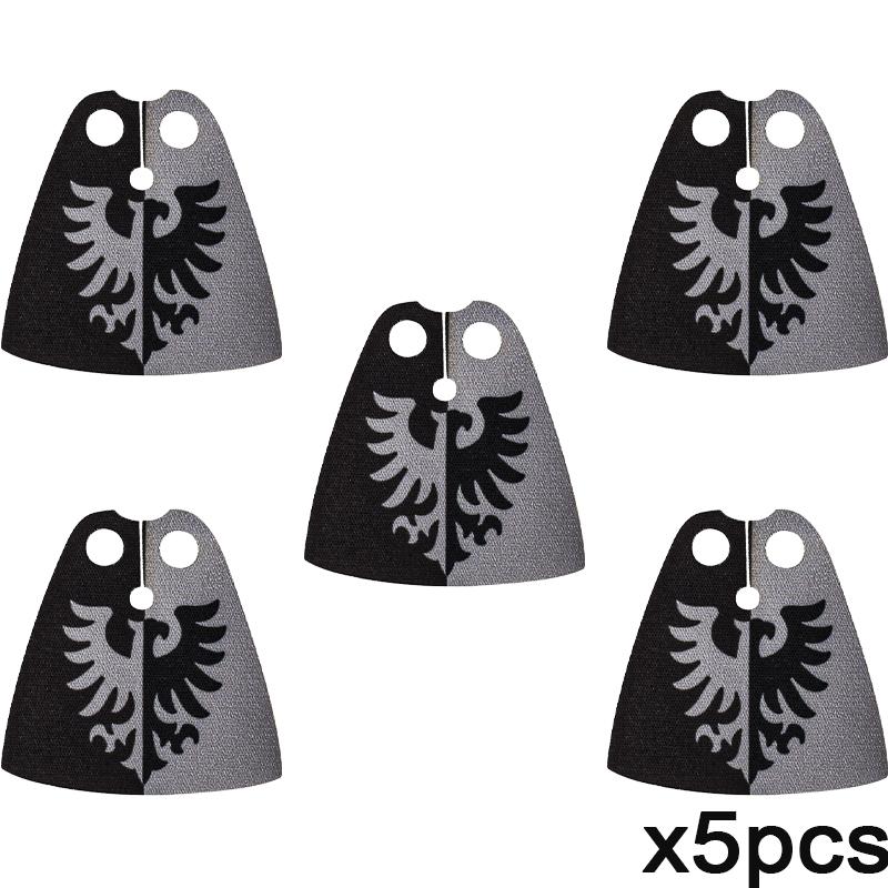 Набор строительных блоков MOC «Средневековый флаг и замок», фигурки, аксессуары, лев, орел, замок Древнего Рима, рыцарский плащ, игрушка-подарок.