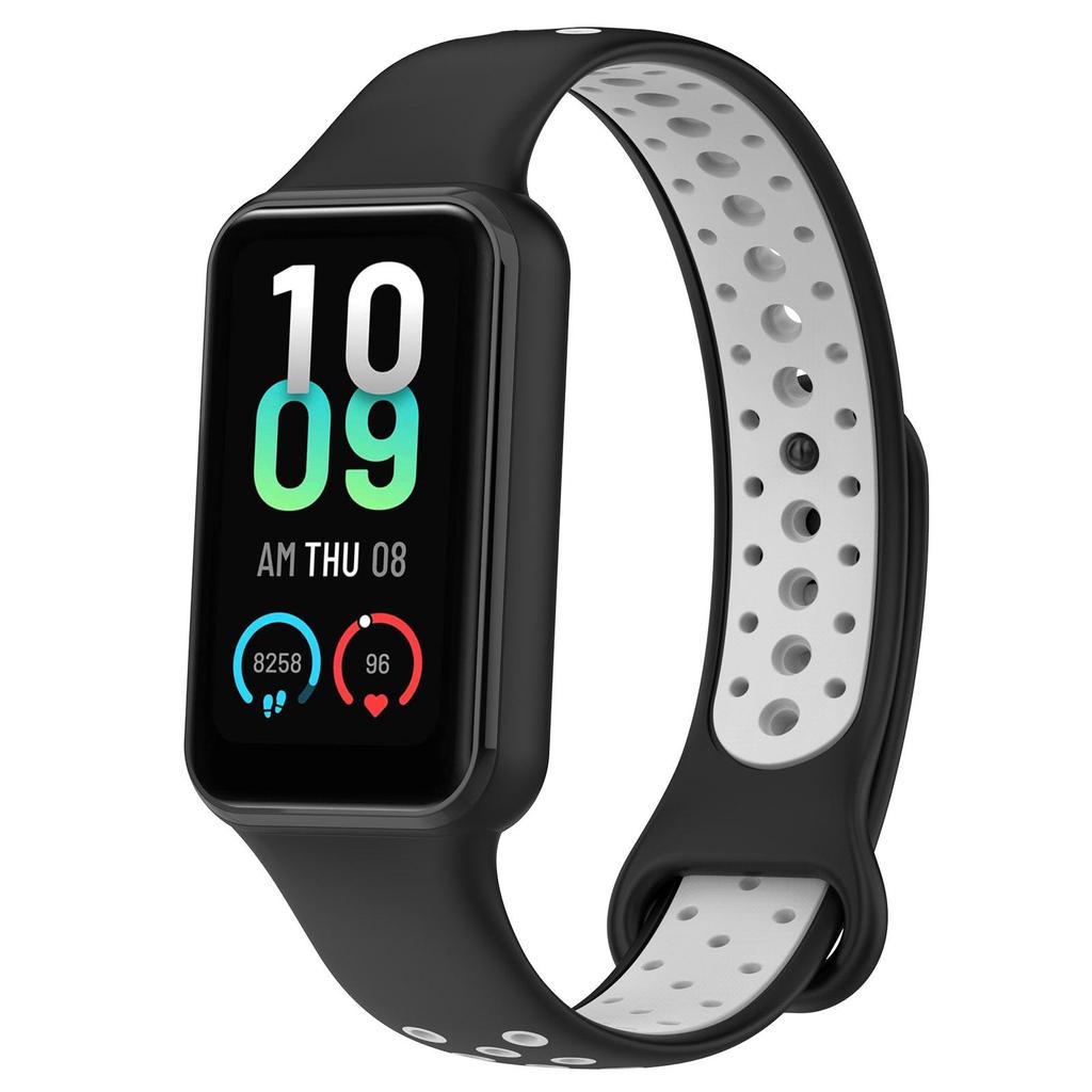 Силиконовый ремешок для Amazfit Band 7, браслет для умных часов, двухцветный браслет, спортивный ремень, водонепроницаемый