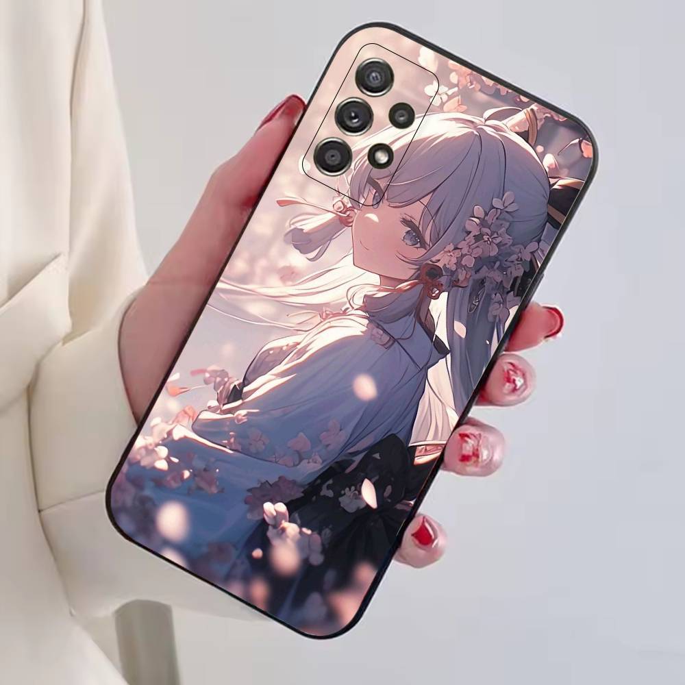 Чехол для телефона Genshin Impact K-Kamisato A-Ayaka для Samsung S25, S24, S21, S22, S23, S30, Ultra, S20, Plus, Fe, Мягкий силиконовый черный чехол