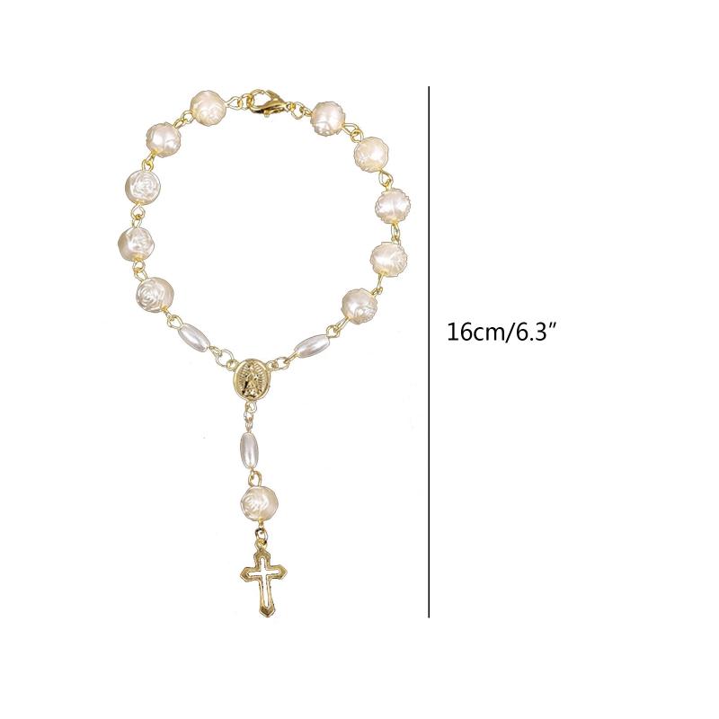 Католическая церковь Распятие Подвеска Распятие Четки Браслет Христос Молитва Смола Четки Бусины Цепочка Религиозные украшения