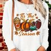 Tops For Women Halloween Food Print Round Neck Long Sleeve T-shirt Fall Casual Slim Pullover Women's Long Sleeve Top