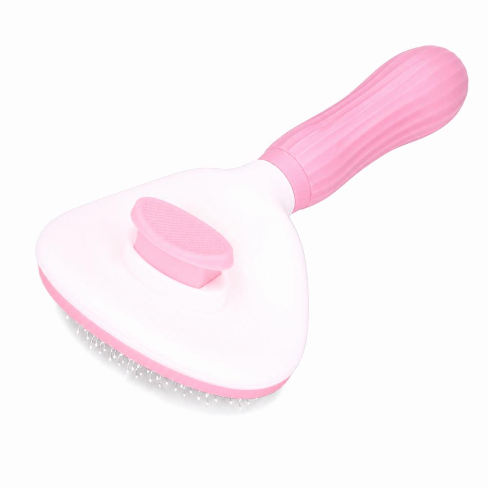 Металлические Зубья Расческа для Животных Одна Кнопка Выброса Шерсти Самоочищающаяся Щетка для Собак Густые Зубья Гладкая Расческа Расческа для Ухода Уход за Красотой Питомцев