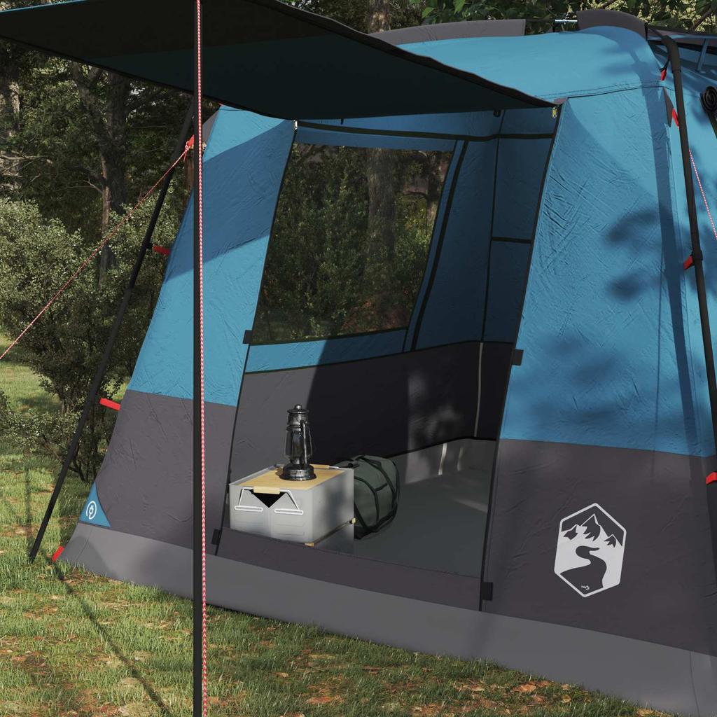 Party Tent Blue 10 Person Capacity 185T Polyester with PU Coating