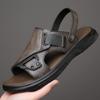 New Outer Wear Driving Dual-purpose Men's Sandals Latex Pad Soft-soled Beach Shoes Sandals Men