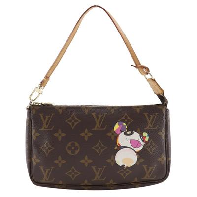 Косметичка Pochette Accessoires M51981 Панда Такаси Мураками коллаборация Косметичка Коричневая Канва Monogram Женская Б/у