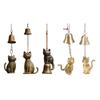 Metal Cats Wind Chimes Bells Outdoor Garden Decoration Harmonious Sound Hanging Art Rustproof Designing Ornament