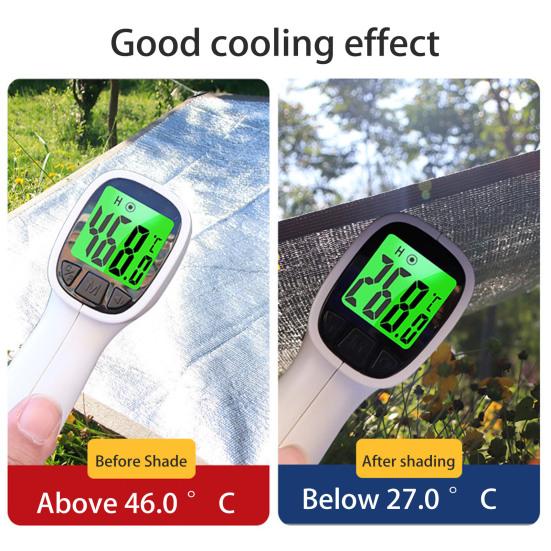 Yousheng Sun Shade Sail Aluminum Foil Shade Cloth UV Block Tear-Resistant Canopy Weather-Resistant Privacy Screen for Patio Garden Backyard Pool