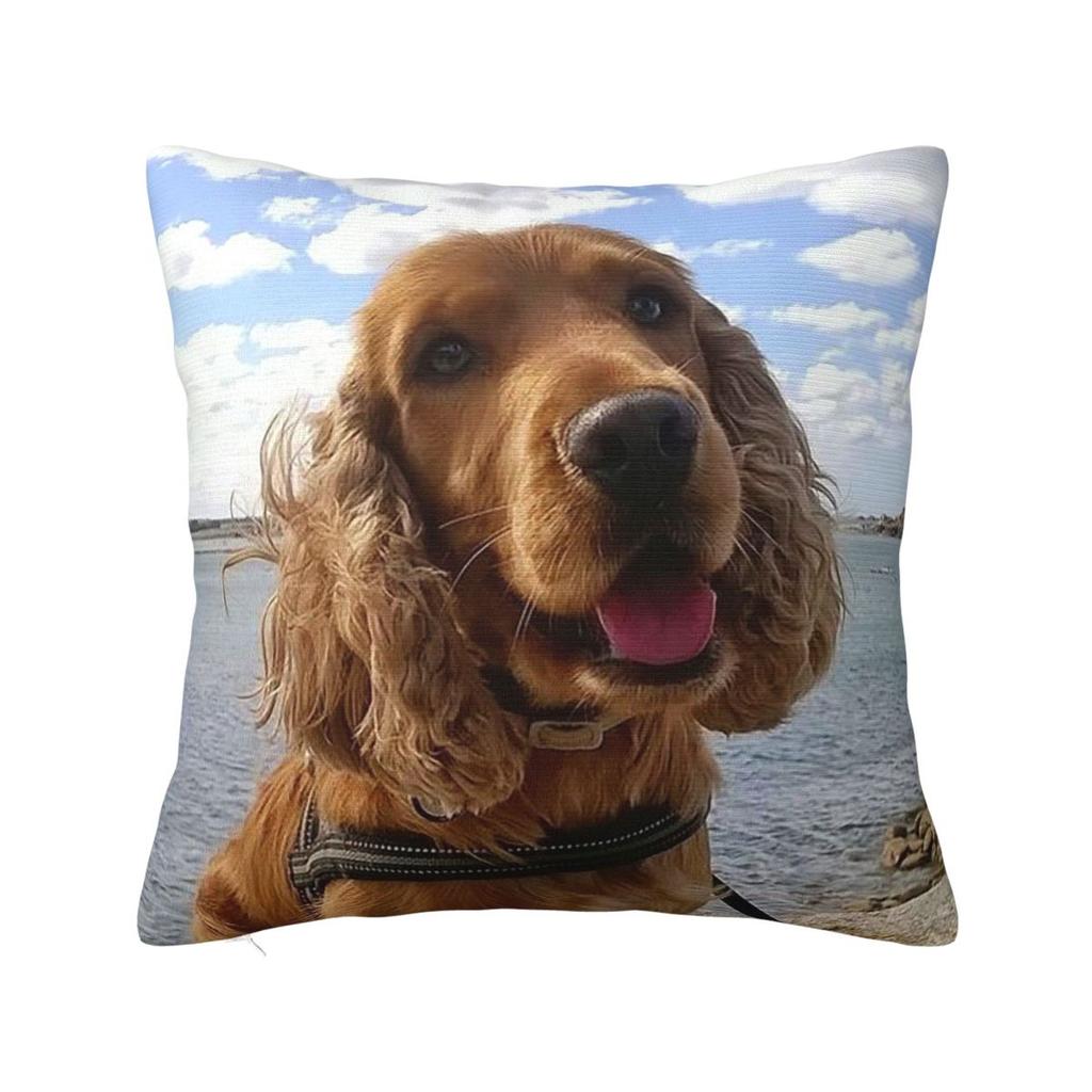 Funny Cool Cocker Spaniel Dog Animal Square Pillowcase Pillow Cover Polyester Cushion Decor Comfort Throw Pillow for Home Sofa