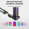 Игровой USB-микрофон с подставкой USB Компьютерный Настольный Микрофон RGB Киберспорт Игра Разговор Запись Голоса Конденсаторный Микрофон