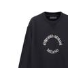 Emporio Armani Мужская толстовка с вышитым логотипом-буквой, круглым вырезом и длинными рукавами, коллекция Весна-Лето 2023, черная, 6L1MC3-1JQNZ-0031