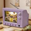 Мини ретро-телевизор 2,4 дюйма LCD HD 720p Крошечный телевизор Поддержка внешнего USB 1:Телевизоры 12-го масштаба Classics для кукольного домика, миниатюрных сцен, подарок