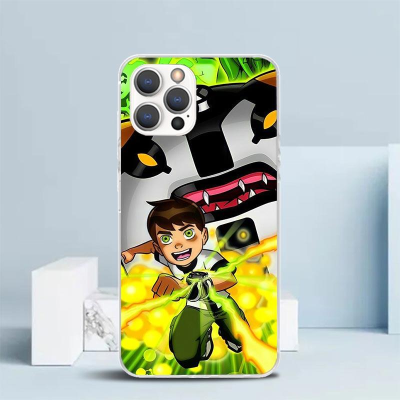 Мультяшный чехол Ben 10 для iPhone 16 17 Air 16E 15 14 Plus 13 Mini 12 11 Pro Max 7 8 + SE 2020 Мягкий ТПУ задняя крышка 16 17 Air