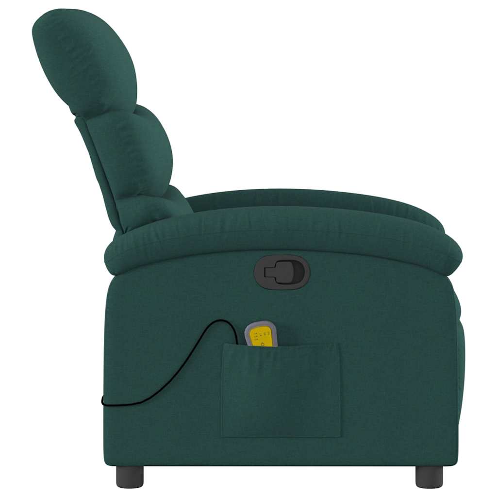 Massage Chair Dark Green Fabric
